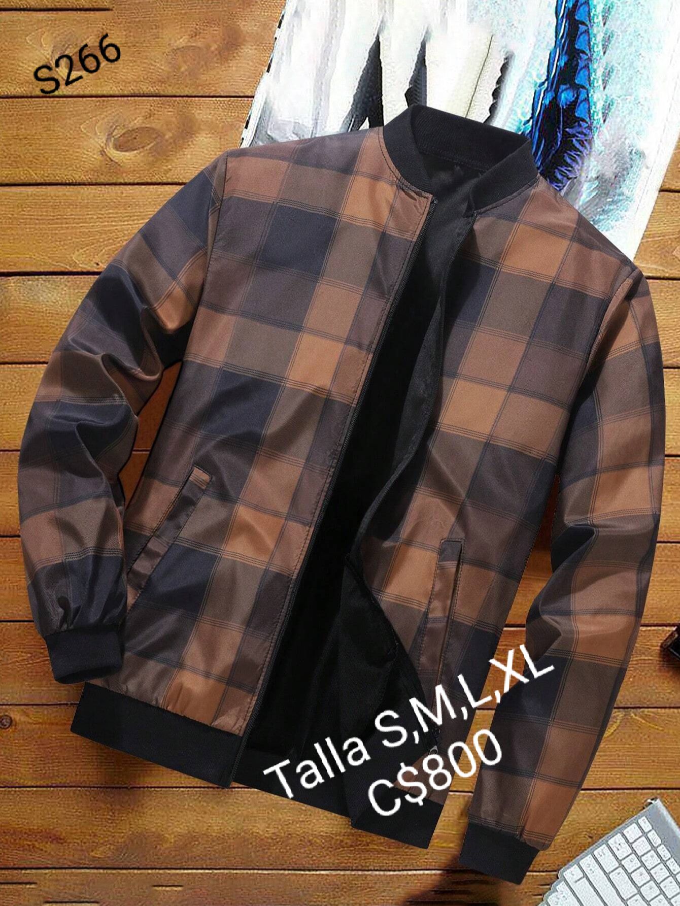 Chaqueta casual colores oscuros.