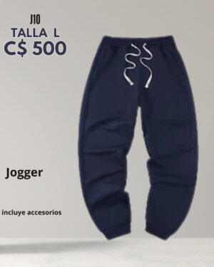 Jogger de tela color azul--J10