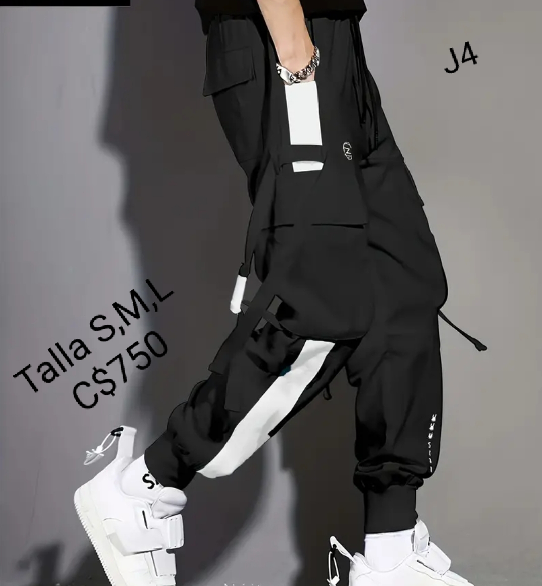 Jogger estilo urbano franja blanca