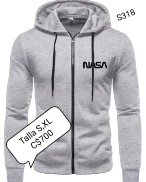 Sudadera color gris claro con estampado de NASA