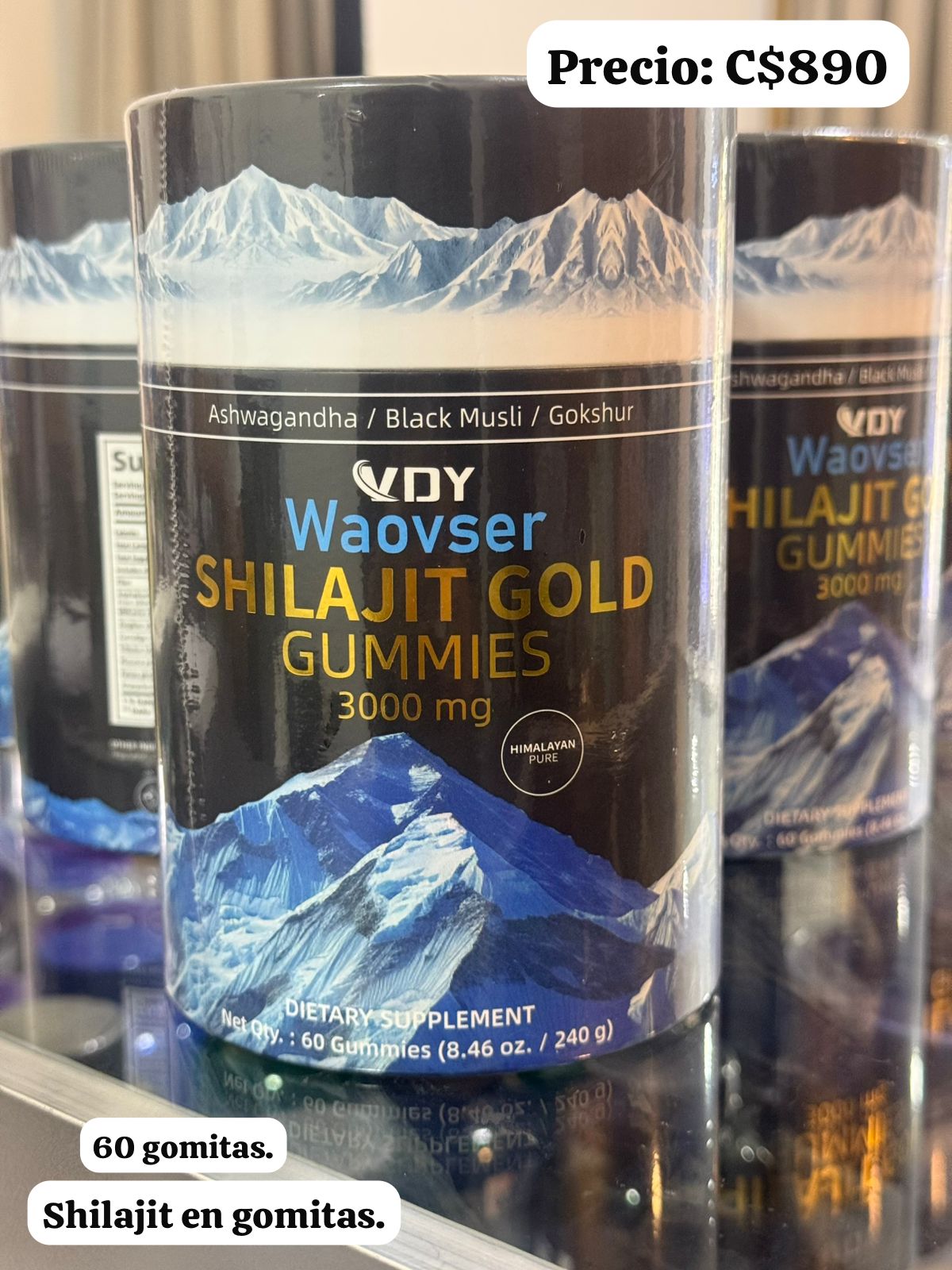 Shilajit en gomitas con black musli y tribulus