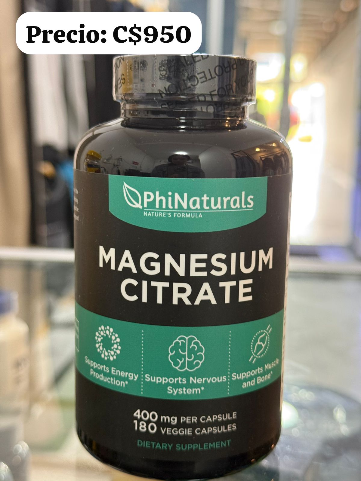 Citrato de Magnesio de 400 mg