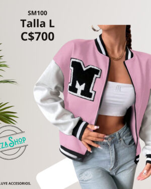 Chaqueta de mujer estilo universitaria.--SM100