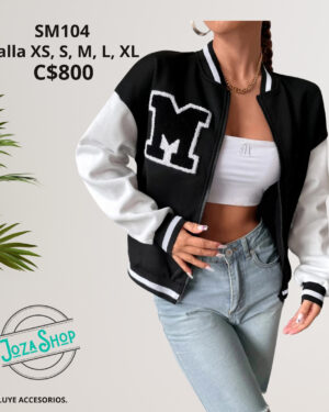 Chaqueta de mujer estilo universitaria.--SM104