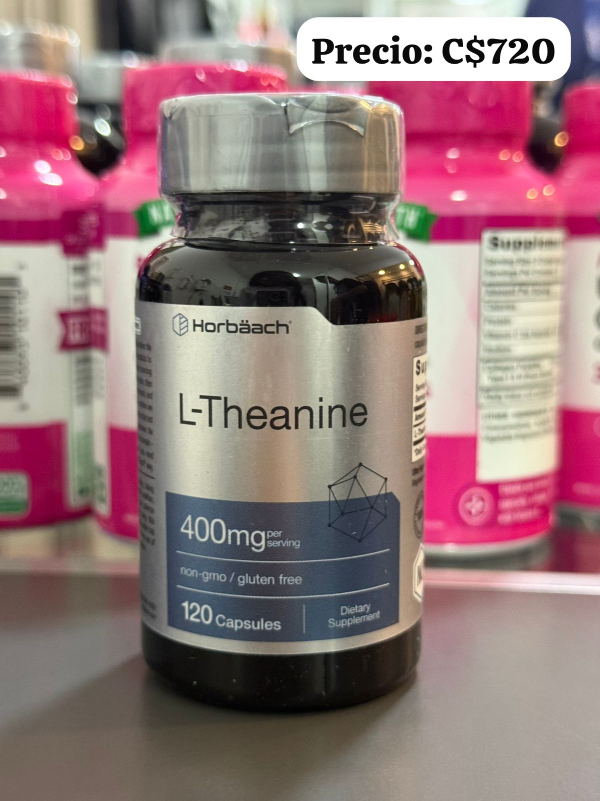 L- Theanine de 400mg 120 capsulas
