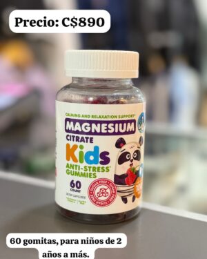 Citrato de  mangnesio para niños 60 gomitas