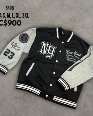 Chaqueta estilo universitario.--S408