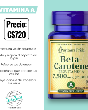 Vitamina A - Beta carotene 25,000 IU