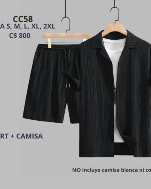 Conjunto con short negro--CC58