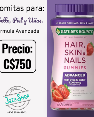 Piel, Cabello y Uñas, fórmula Avanzada 80 gomitas
