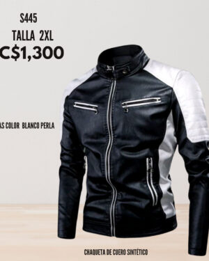 Chaqueta de cuero sintético. --S445