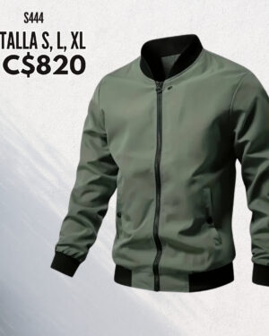 Chaqueta estilo impermeable Verde.--S444