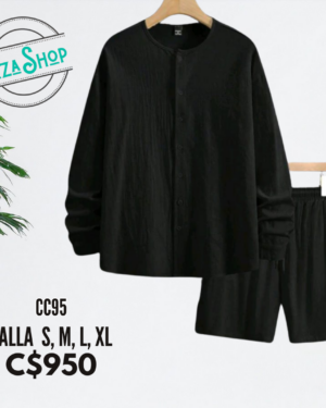 Conjunto con camisa manga larga y shorts - CC95