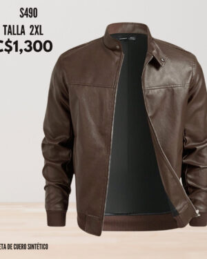 Chaqueta de cuero sintético --S490