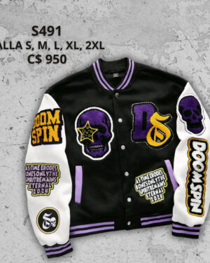 Chaqueta estilo universitaria--S491