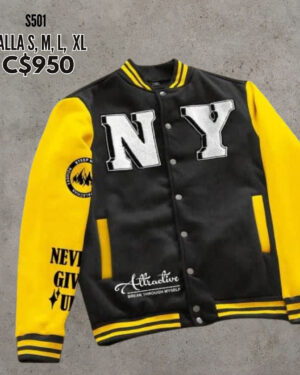 Chaqueta estilo universitaria,--S501