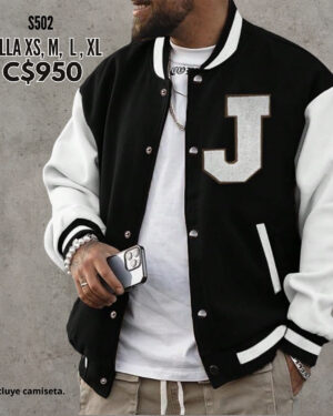 Chaqueta estilo universitario S502