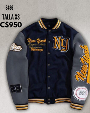 Chaqueta estilo universitaria.--S486