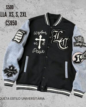 chaqueta estilo universitario S500