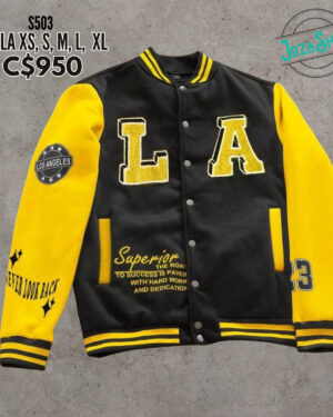 Chaqueta estilo universitaria,--S503
