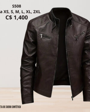 Chaqueta de cuero sintético --S508