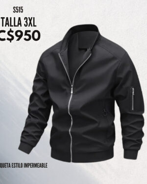 Chaqueta estilo impermeable.–S515