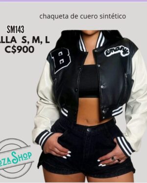 Chaqueta de cuero sintético--SM143