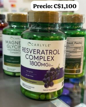 Resveratrol complex 1800 mg 180 cápsula caryle