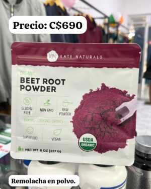 Remolacha en polvo.