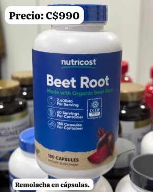 Remolacha orgánica de Nutricost