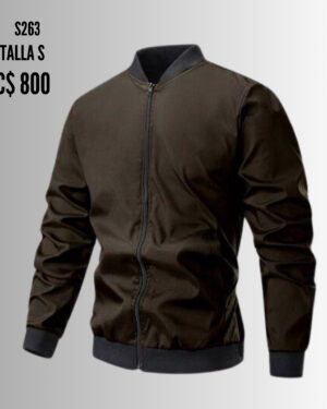 Chaqueta casual color café S263