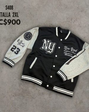 Chaqueta estilo universitario.--S408